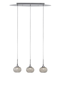 Chelsie Polished Chrome Ceiling Lights Diyas Linear Fittings
